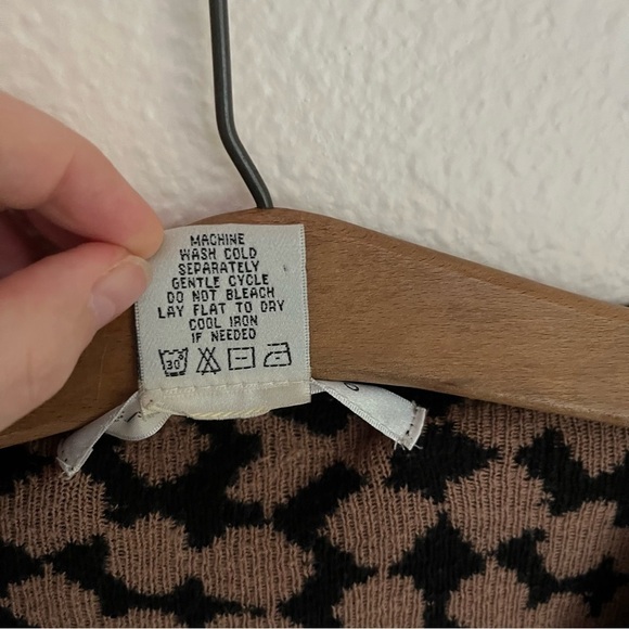 Vintage Max Studio Mini Knit Animal Print Dress - Picture 8 of 10